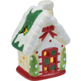 Ceramic LED Christmas House | Light Up House Christmas Village Ornament - 11cm LED Light - Tophatter Daily Deals