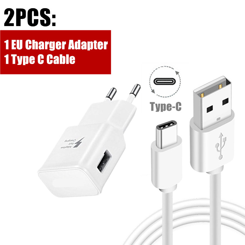 Black Fast Charging Cable Charger Adapter White EU 0 - Tophatter Daily Deals