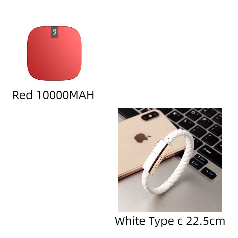 10000 mAh Mini Power Bank Fast Input Digital Display Powerbank Red Suit R 10000MAH 0 - Tophatter Daily Deals