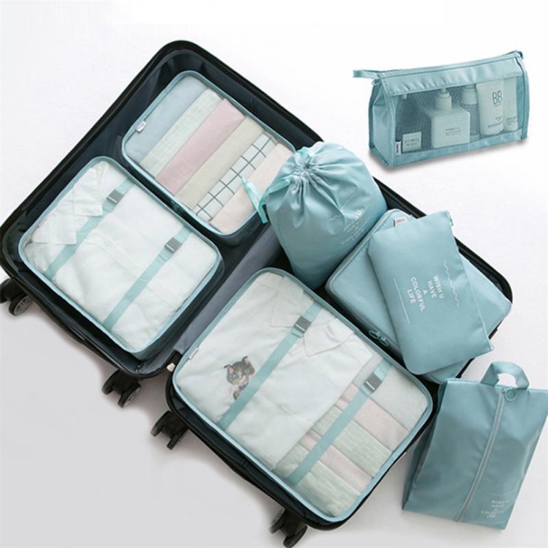 8-piece Set Luggage Divider Bag Travel Storage Clothes Underwear Shoes Organizer Packing Cube Bag 0 - Tophatter Daily Deals