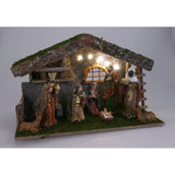 LED Traditional Christmas Nativity Set & 8 Detailed Figures Stable Crib Scene Nativity Set - Tophatter Daily Deals