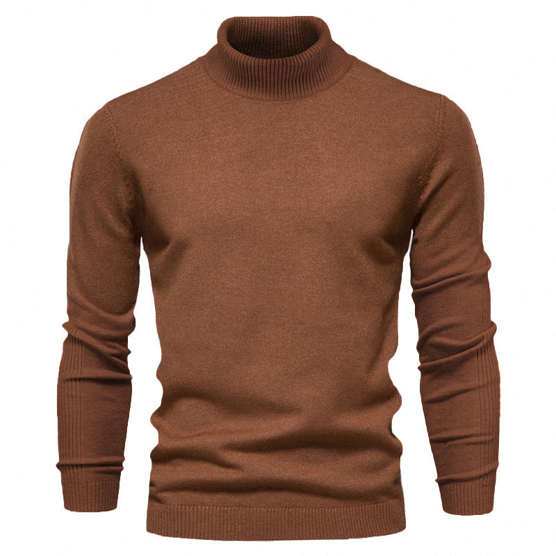Soft Men's Turtleneck Sweater - Slim Fit Viscose Winter Flower Coffee 3D Changing Face Moving Picture Frame - Tophatter Daily Deals