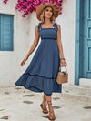 Contrast Trim Wide Strap Cami Dress Casual Dresses - Tophatter Daily Deals