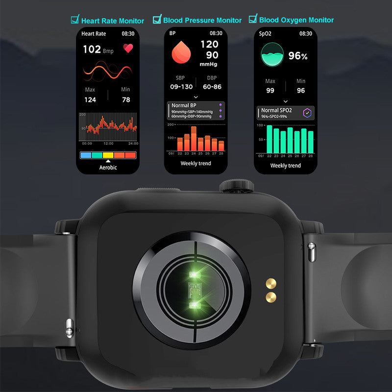 Bluetooth Sports Smartwatch Blood Pressure Blood Oxygen Monitoring 0 - Tophatter Daily Deals