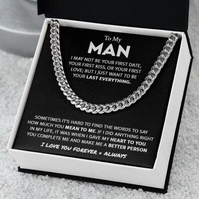 14K Gold Single Round Close Cuban Chain Titanium Steel Necklace With Greeting Card Platinum gift card box 0 - Tophatter Daily Deals