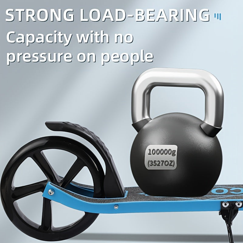Adult Kick Scooter Foldable Iron Frame Suspension Brake Riding Scooters - Tophatter Daily Deals