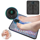 Experience Ultimate Pain Relief & Foot Comfort: EMS Stimulator Massager Foot Mat with 8 Modes and 19 Intensity Levels Foot Massagers - Tophatter Daily Deals