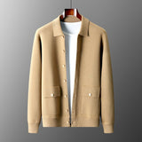 Warm Classic Men's Polo Cardigan - Wool, Button, Autumn 3D Changing Face Moving Picture Frame - Tophatter Daily Deals