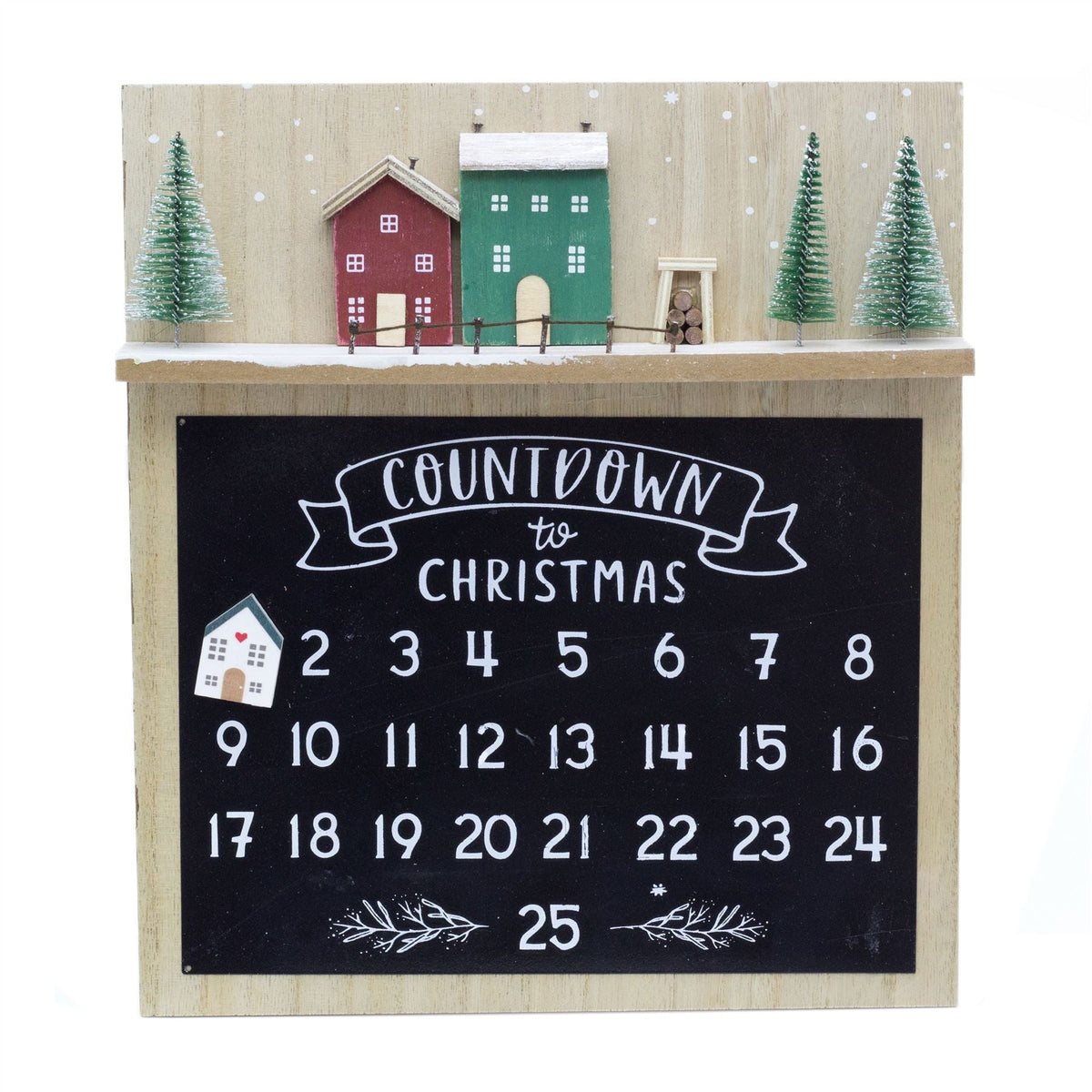 Wooden Christmas Advent Calendar Plaque Magnetic House Calendar | 25 Day Countdown To Christmas Calendar Sign | Reusable Xmas Advent Calendars Advent Calendar - Tophatter Daily Deals