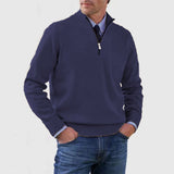Soft Men's Stand Collar Sweater - Slim Fit, Acrylic Dark Blue 3D Changing Face Moving Picture Frame - Tophatter Daily Deals