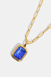 Zircon 18K Gold-Plated Geometrical Shape Pendant Necklace Necklaces - Tophatter Daily Deals