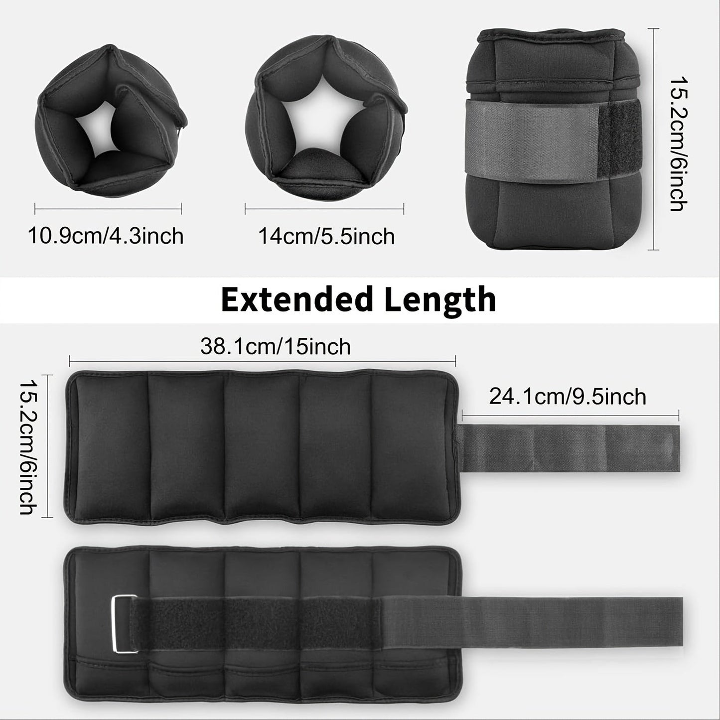 Ankle Adjustable Wrist Weights Set (10lbs) Sports & Fitness > Exercise, Gym & Fitness > Free Weights - Tophatter Daily Deals