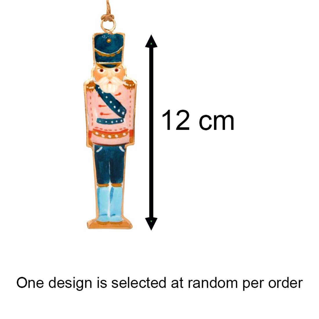 Nutcracker Christmas Bauble | Vintage Metal Soldier Tree Ornament with Twine Baubles - Tophatter Daily Deals