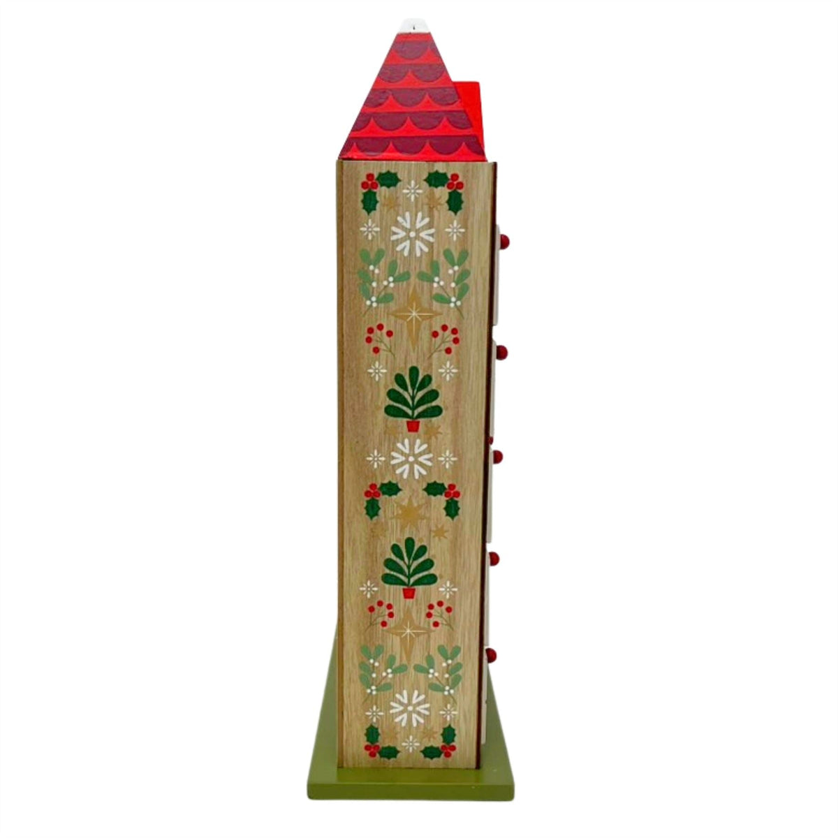 Gisela Graham Reusable Wooden Advent Calendar, 24 Drawer Alpine Christmas House Advent Calendar - Tophatter Daily Deals