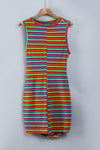 Cutout Striped Round Neck Sleeveless Dress Casual Dresses - Tophatter Daily Deals