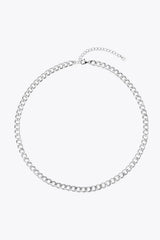 925 Sterling Silver Chain Necklace Silver One Size Necklaces - Tophatter Daily Deals