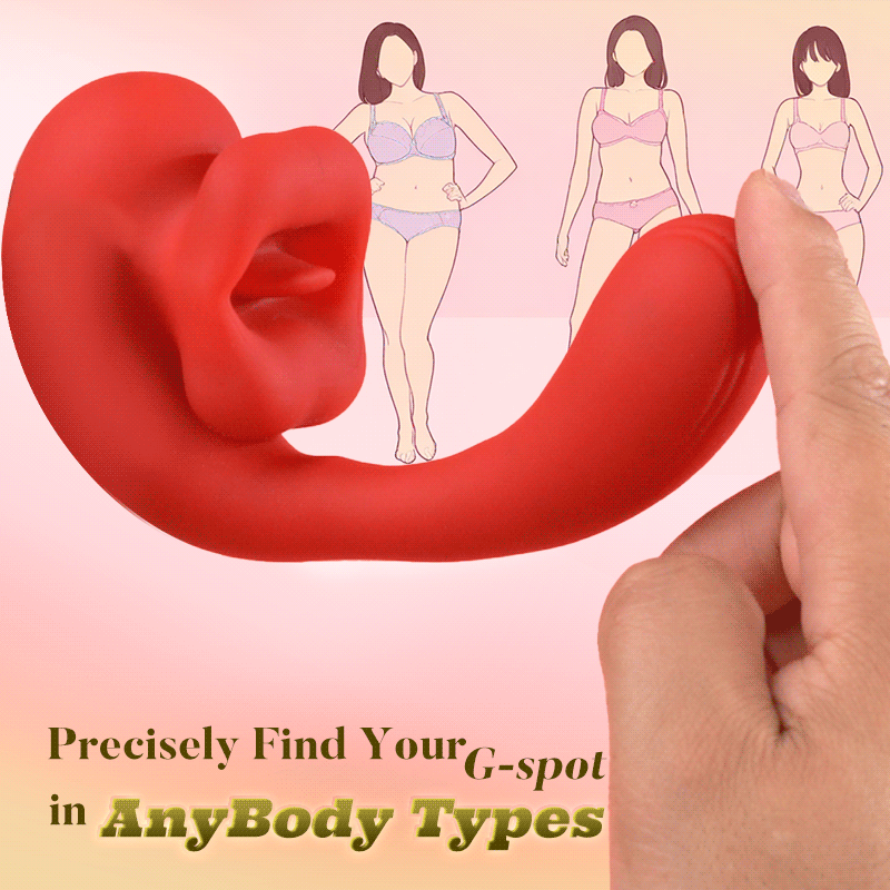 Acmejoy - Tongue Licking Vibrator with 10 Biting Clitoral Stimulators Vibrators - Tophatter Daily Deals