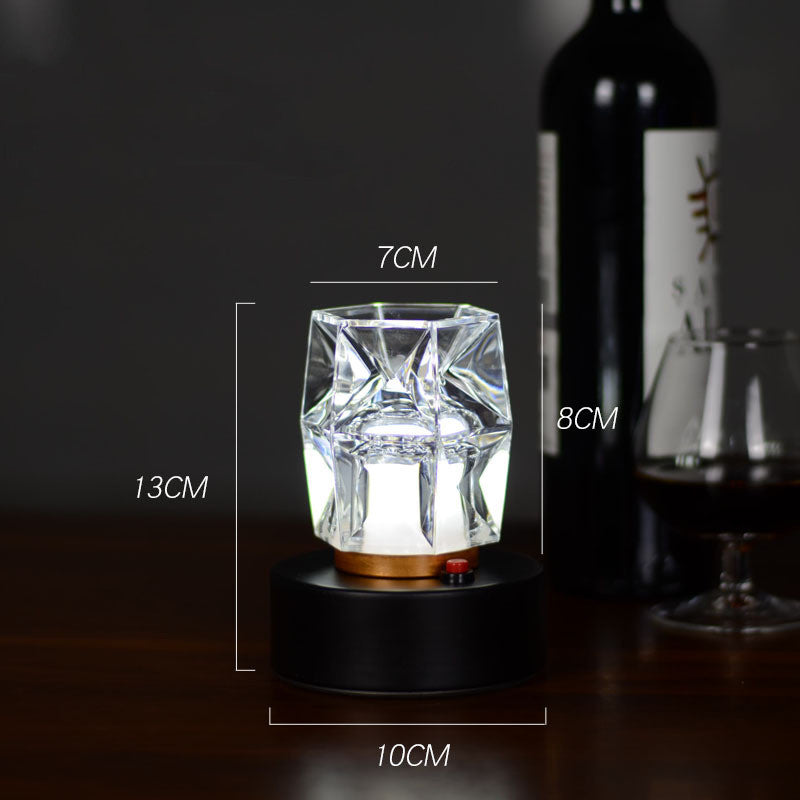 Bar Atmosphere Table Crystal Lamp Led LightsCharging White light 220V US 0 - Tophatter Daily Deals