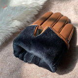 Warm Women’s Faux Leather Gloves – Scalloped Cuff, Lined - Tophatter Daily Deals