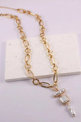 5-Piece Wholesale Freshwater Pearl Chunky Chain Necklace Necklaces - Tophatter Daily Deals