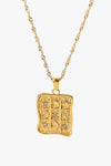 Cubic Zirconia Geometric Pendant Necklace Gold One Size Necklaces - Tophatter Daily Deals