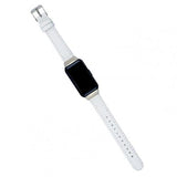 Bracelet Leather Strap With Lychee Pattern White 0 - Tophatter Daily Deals