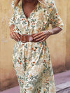 Floral Cutout Flounce Sleeve Dress Casual Dresses - Tophatter Daily Deals