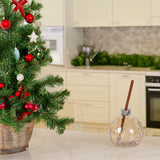 Christmas Bauble Drinking Jar | Novelty Glass with Straw for Festive Drinks Drinking Jar - Tophatter Daily Deals