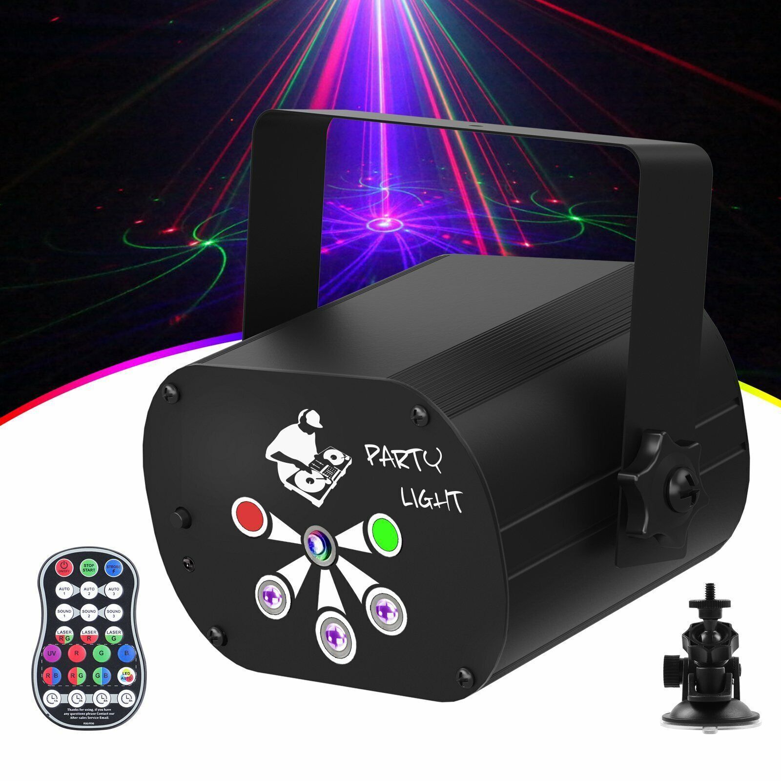 480 Pattern LED RGB Disco Party Laser Stage Light USB Club DJ Lighting Projector 5 - Tophatter Daily Deals
