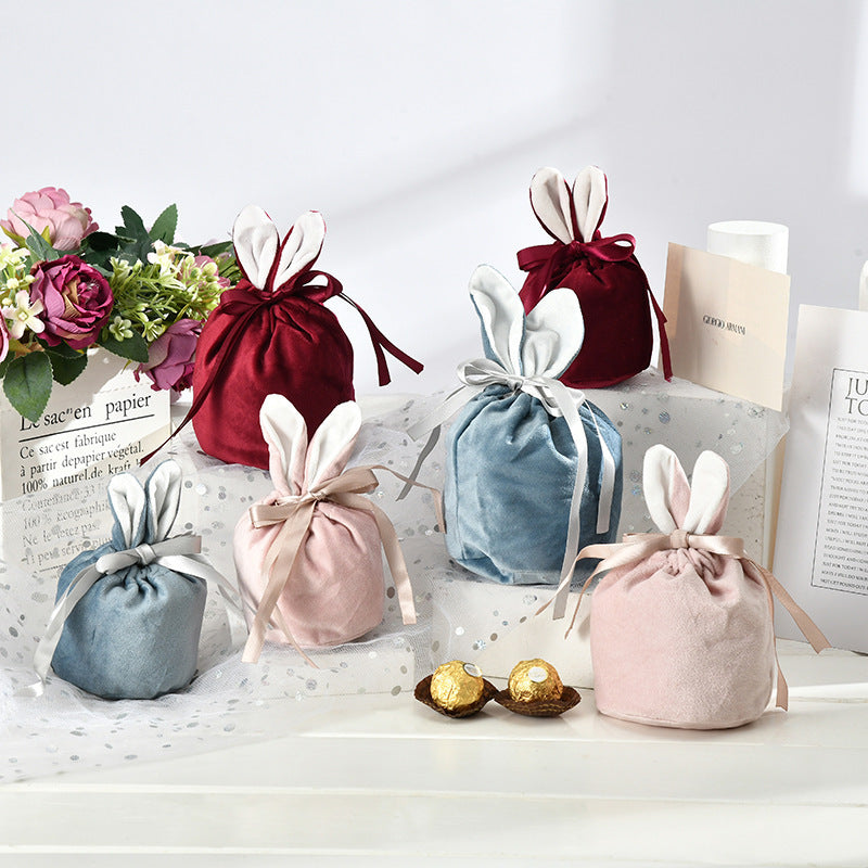 Bag Rabbit Ears Velvet Bag Gift Box Candy Box Wedding Wedding 0 - Tophatter Daily Deals