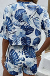 Printed Half Sleeve Top and Shorts Lounge Set Loungewear Sets - Tophatter Daily Deals