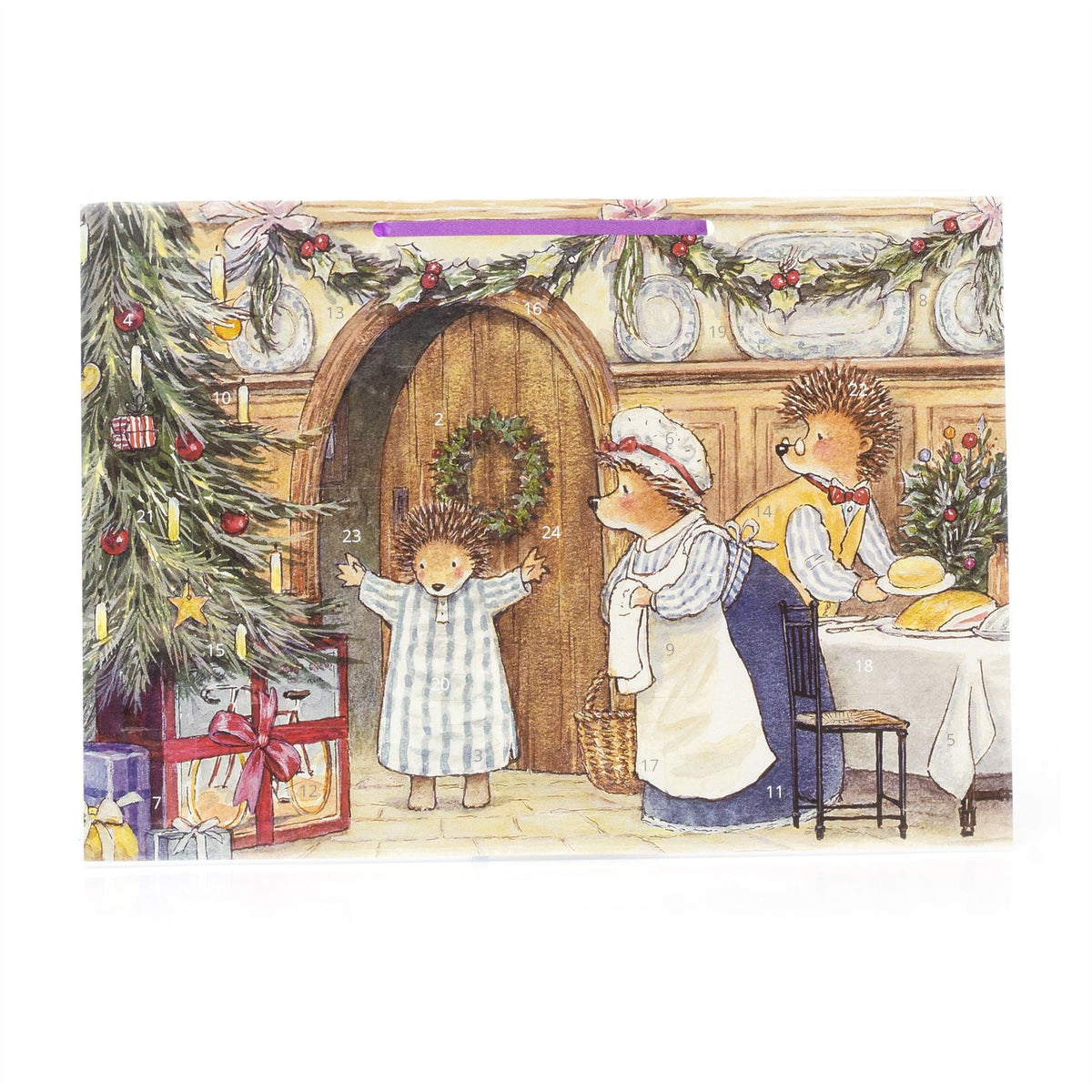 Hedgehog Christmas Advent Calendar | Traditional Picture Advent Calendar Advent Calendar - Tophatter Daily Deals