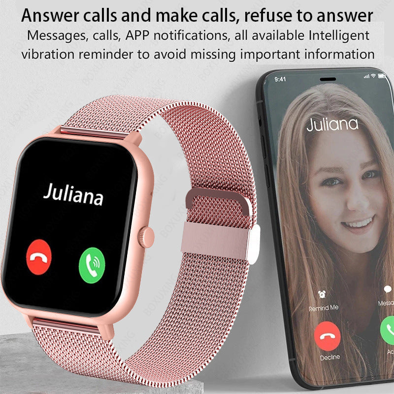 AI Voice Assistant Heart Rate Blood Pressure Blood Oxygen Sleep ZL54C Smart Watch 0 - Tophatter Daily Deals