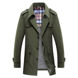 Business Winter Mid-length Winter Plus Size Jacket Army Green 0 - Tophatter Daily Deals