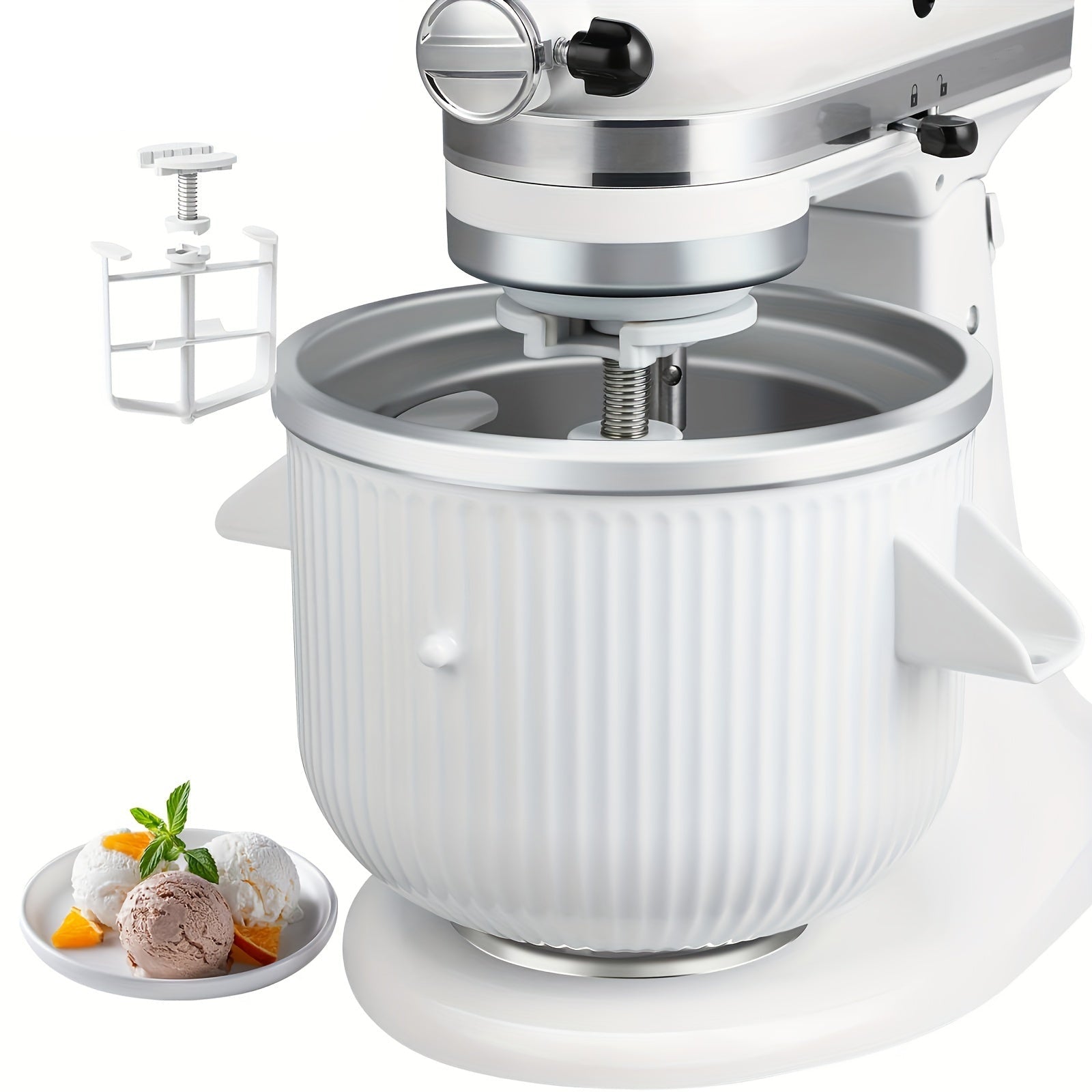 Ice Cream Maker Bowl Attachment for Kitchenaid Mixer Kitchen Appliances - Tophatter Daily Deals