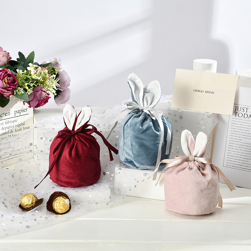 Bag Rabbit Ears Velvet Bag Gift Box Candy Box Wedding Wedding 0 - Tophatter Daily Deals