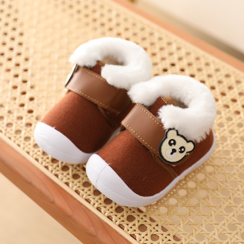 Baby Cotton Shoes, Toddler Shoes 0-2 Years Old 1 Soft Sole Yellow 0 - Tophatter Daily Deals