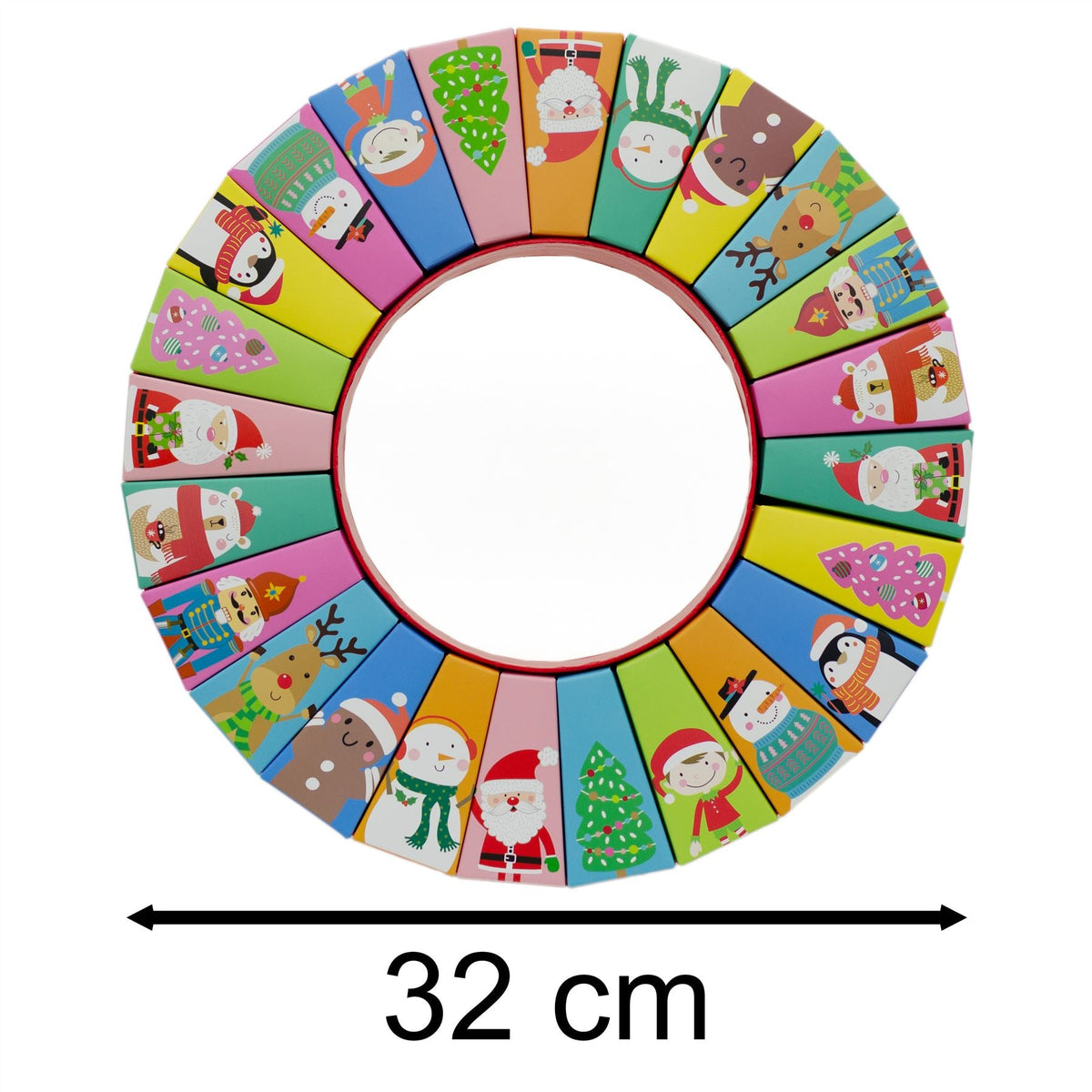 Round Fill Your Own Christmas Advent Calendar | Reusable Festive Wheel Calendar Advent Calendar - Tophatter Daily Deals
