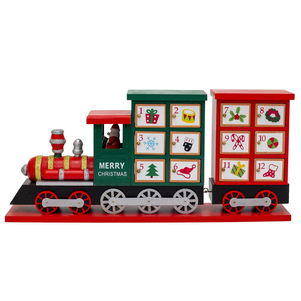 Santa Express Train Christmas Advent Calendar | Wooden Train Advent Calendar Advent Calendar - Tophatter Daily Deals