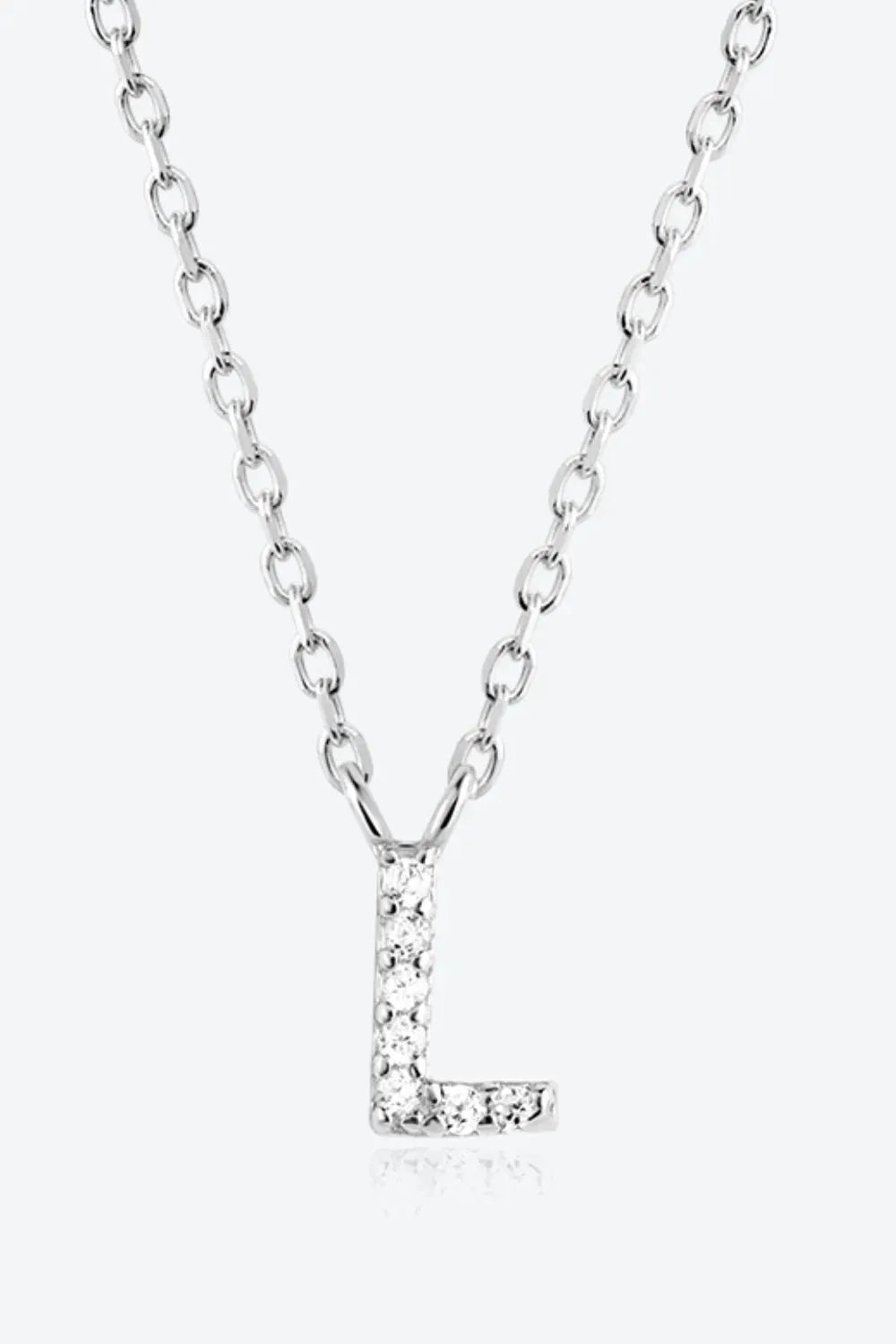 L To P Zircon 925 Sterling Silver Necklace L Silver One Size Necklaces - Tophatter Daily Deals