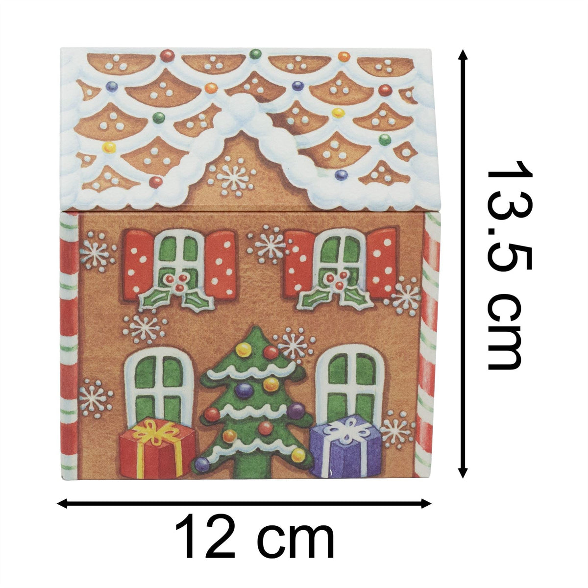 Dana Kubrik Large Gingerbread House Tin | Festive Christmas Storage Tin Tin - Tophatter Daily Deals