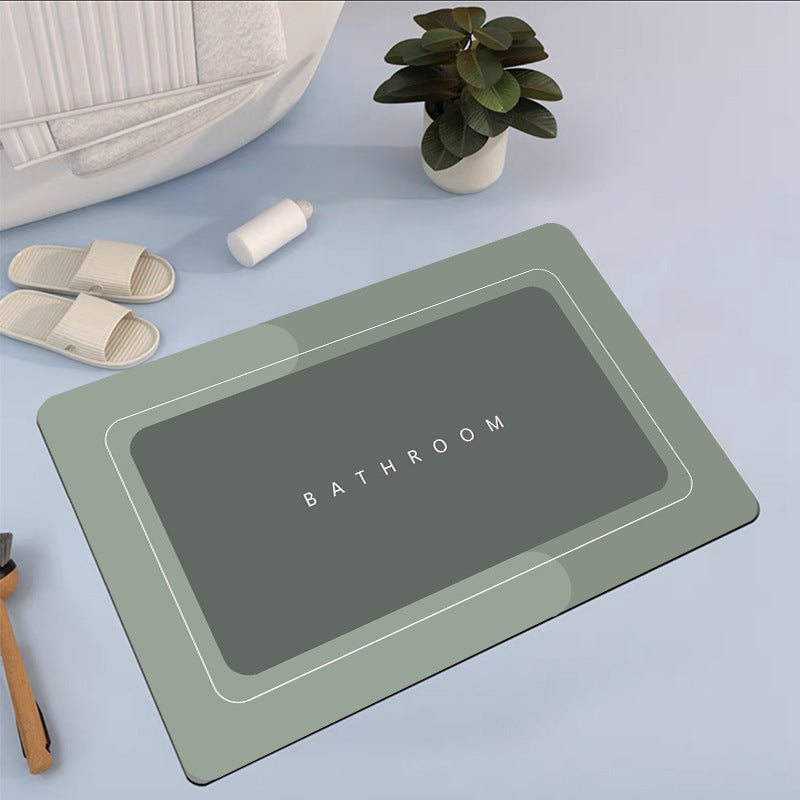 Bathroom Absorbent And Quick-drying Floor Mat Baikal Matcha 1PCS 0 - Tophatter Daily Deals