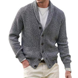 Warm Mens Shawl Cardigan - Rib Knit, Multi Button, Casual 3D Changing Face Moving Picture Frame - Tophatter Daily Deals
