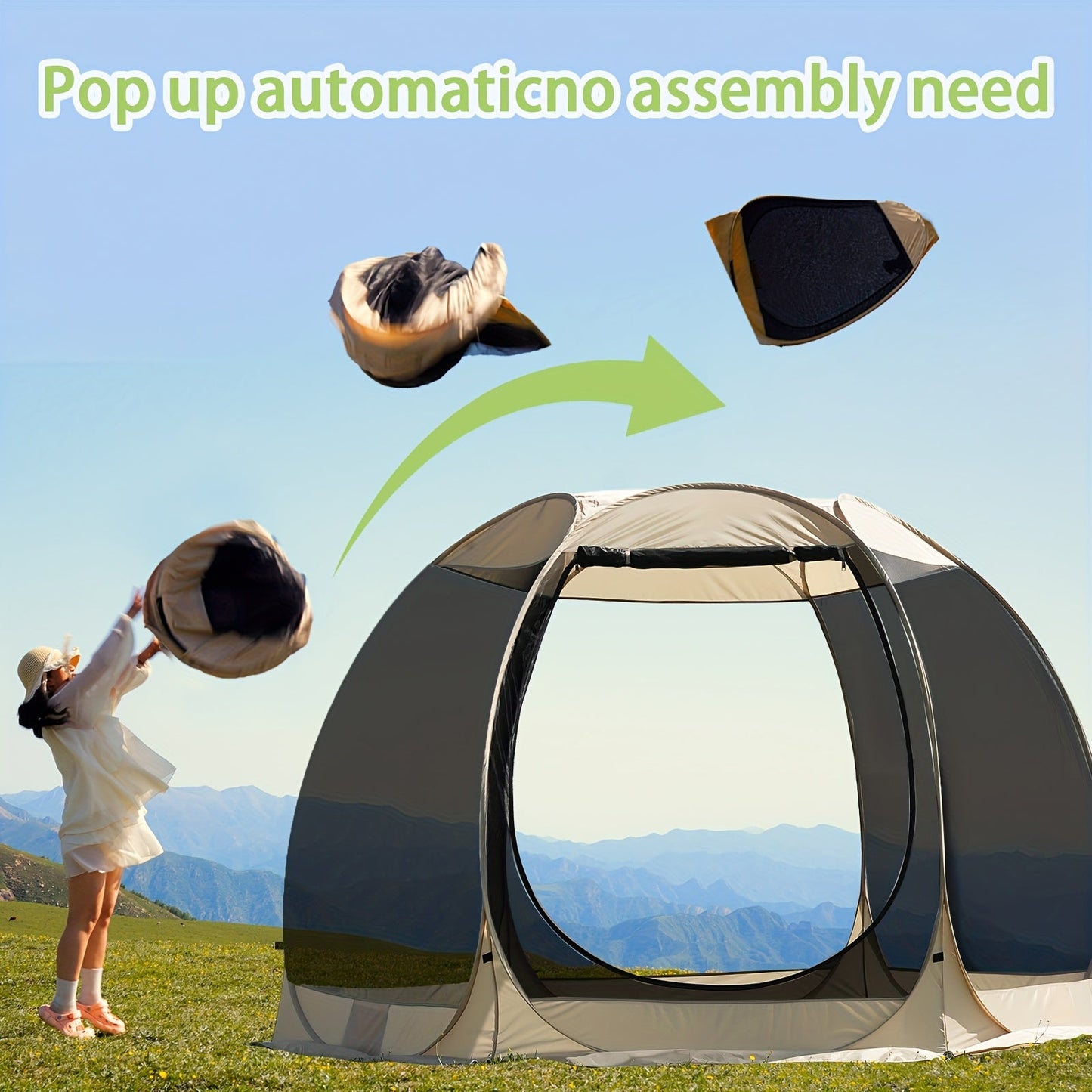 6-8 Person All-Season Portable Sheer Camping Tent Camping & Hiking > Tents & Camp Furniture - Tophatter Daily Deals