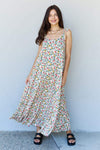 Doublju In The Garden Ruffle Floral Maxi Dress in Natural Rose Casual Dresses - Tophatter Daily Deals