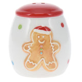 Christmas Gingerbread Salt & Pepper Shakers | White Ceramic Salt And Pepper Pots Salt and Pepper Shakers - Tophatter Daily Deals
