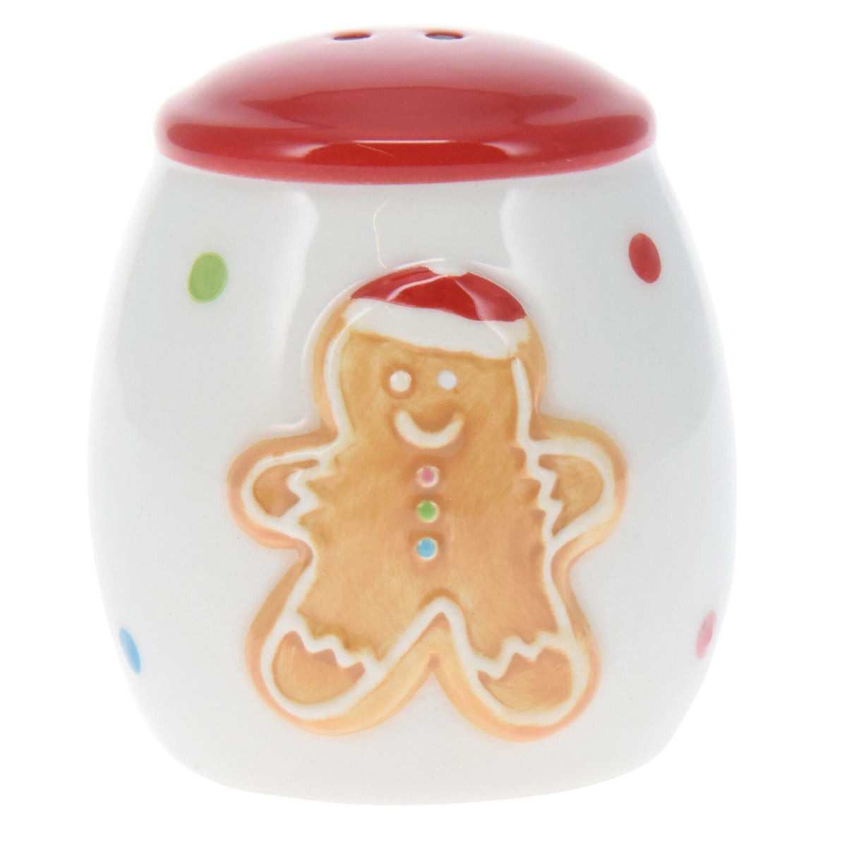 Christmas Gingerbread Salt & Pepper Shakers | White Ceramic Salt And Pepper Pots Salt and Pepper Shakers - Tophatter Daily Deals