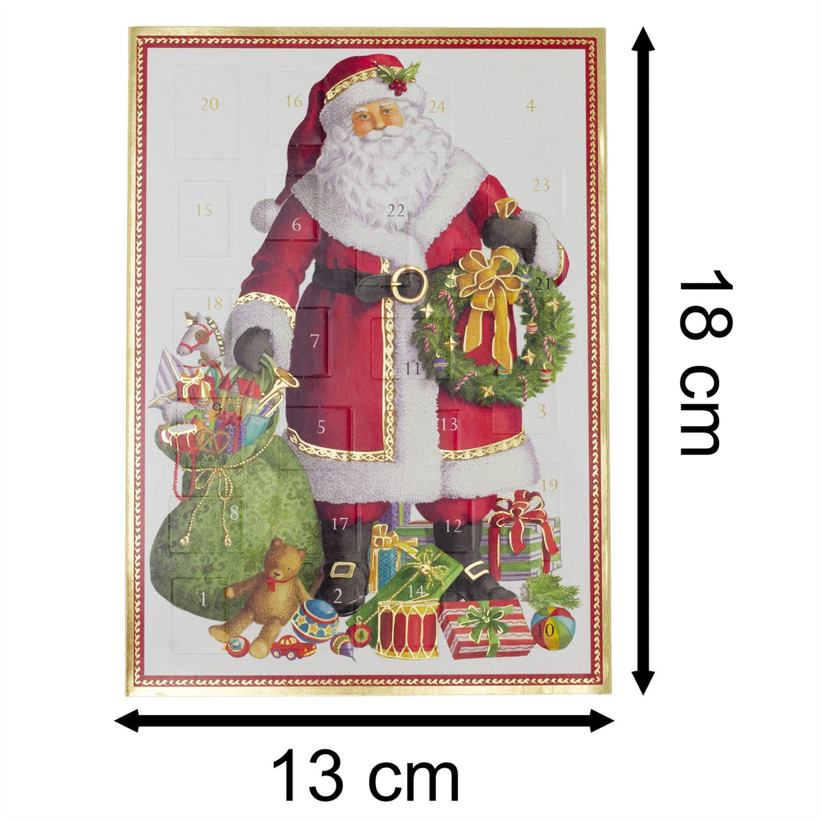 Santa Claus Advent Calendar Card with Envelope | Christmas Advent Calendar Advent Calendar - Tophatter Daily Deals