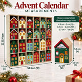 Fill Your Own Advent Calendar, Gisela Graham Reusable Wooden Dutch Village Advent Calendar - Tophatter Daily Deals