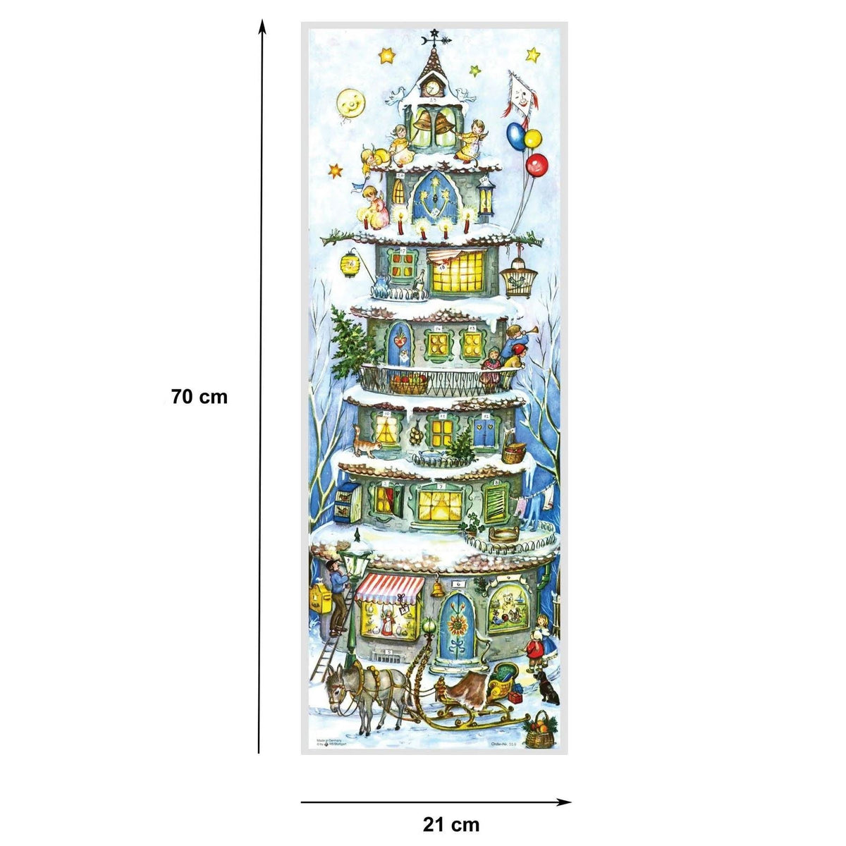 High Christmas Pyramid | Large Traditional Christmas Paper Advent Calendar Advent Calendar - Tophatter Daily Deals